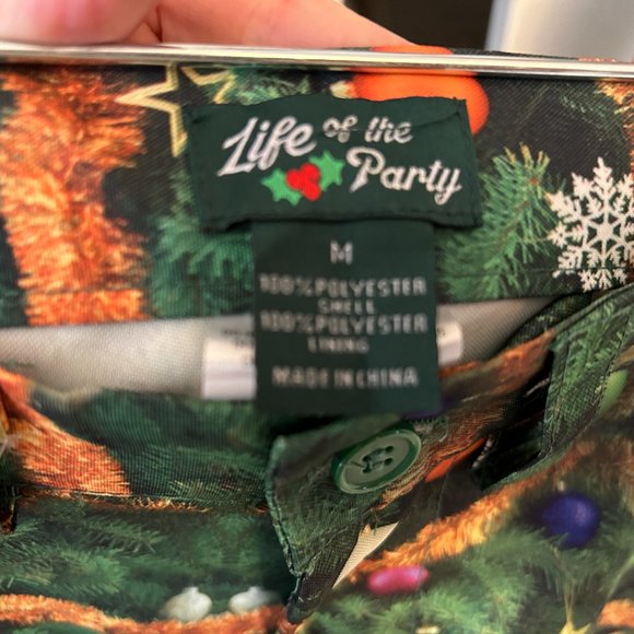 Mens LIFE OF THE PARTY Sz M Multi-Color Christmas Tree Jacket and Pants Suit FUN - Picture 12 of 13